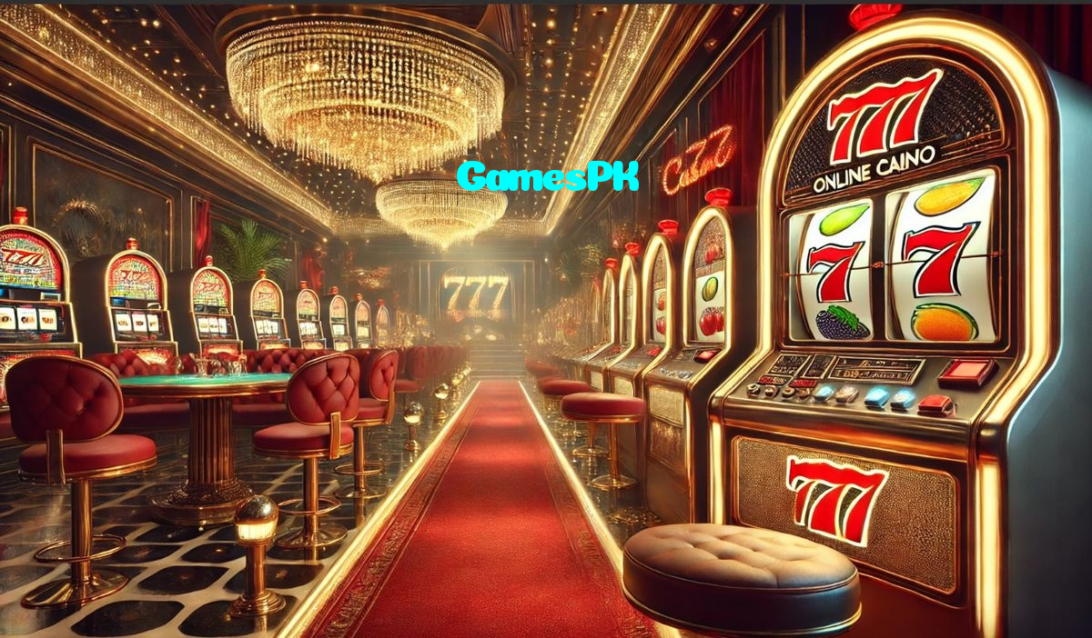 GamesPK casino presented on mobile device in Pakistan with slots and live games